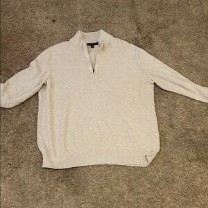 Banana Republic Men's Zip Up Sweater - Cream